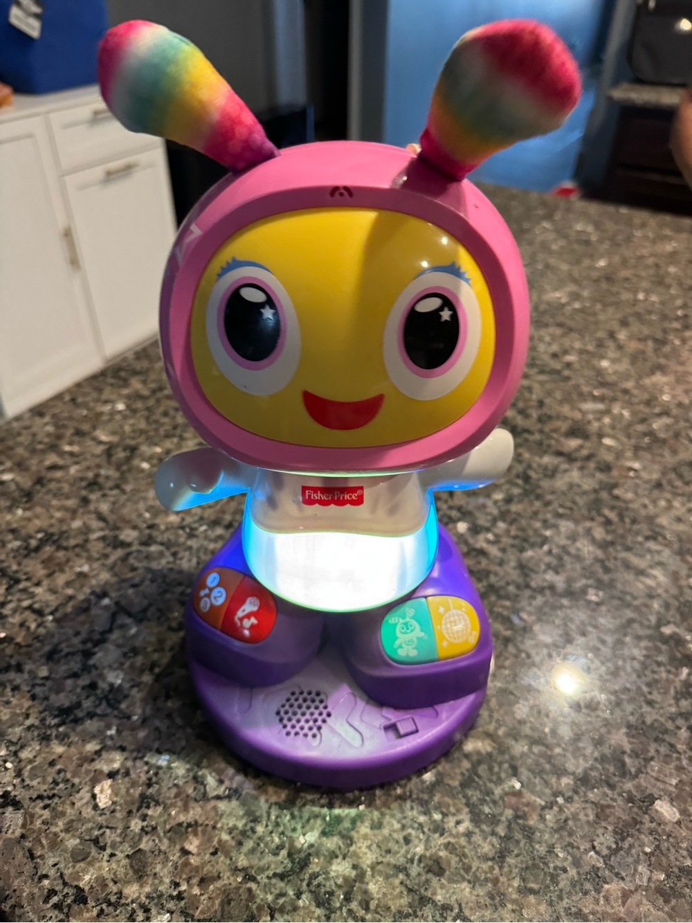 Fisher-Price Pink & Purple Light-Up Learning Bug Toy sing along